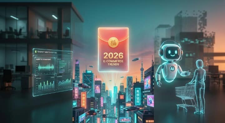 Shopify Agentic Storefronts ve AI Analiz Görseli